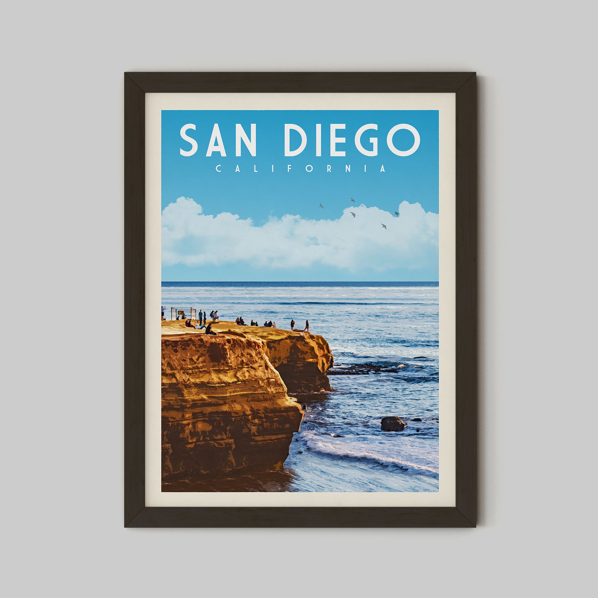 San Diego Poster Print San Diego Southern California Wall | Etsy