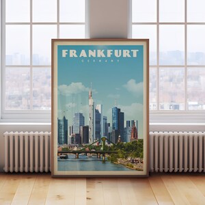 Frankfurt Vintage Poster, Frankfurt Travel Print, Germany Travel Wall Decor, Frankfurt Germany Wall Art, Frankfurt Germany Gift