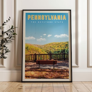 Pennsylvania Travel Poster, Pennsylvania Art Print, Pennsylvania Gift, Philadelphia Wall Art, Pennsylvania Home Decor