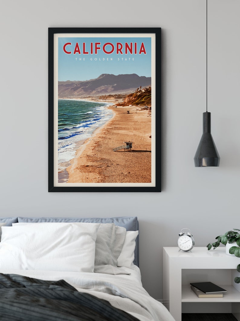 California Poster California Wall Art California Art Print Etsy