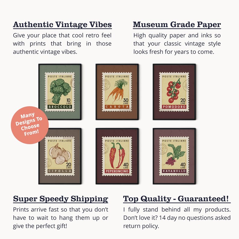 a bunch of different types of stamps on a sheet of paper