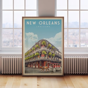 New Orleans Poster, New Orleans Druck, New Orleans Wandkunst, New Orleans Dekor, New Orleans Geschenk, New Orleans Reiseplakat, New Orleans Karte