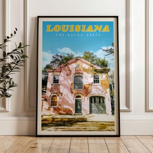 Louisiana Poster, Louisiana Framed Print, Louisiana Wall Art, Louisiana Decor, Louisiana Gift, Louisiana Travel Poster, Louisiana Map