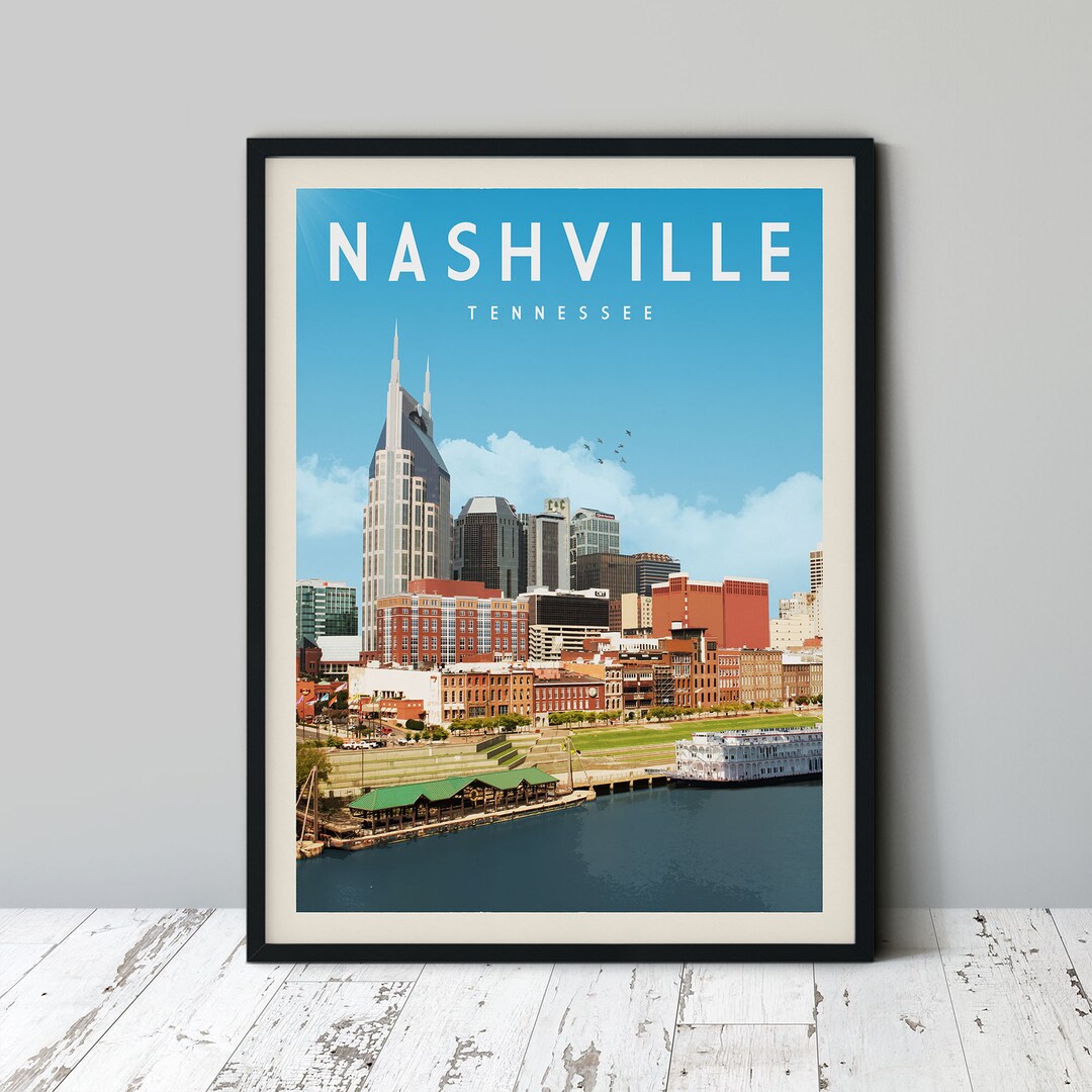 Nashville Wall Art Nashville Tennessee Print Nashville Etsy
