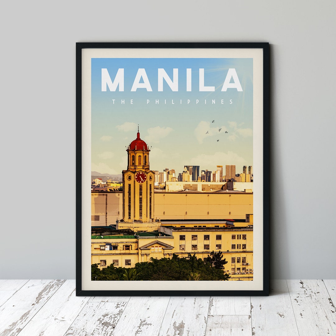 Manila Travel Poster, Manila Wall Art, Manila Philippines Print, Manila