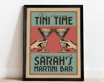 Martini Poster, Martini Print, Martini Art, | Bar Cart Prints | Martini Bar Poster, Bar Decor, Cocktail Gift Poster