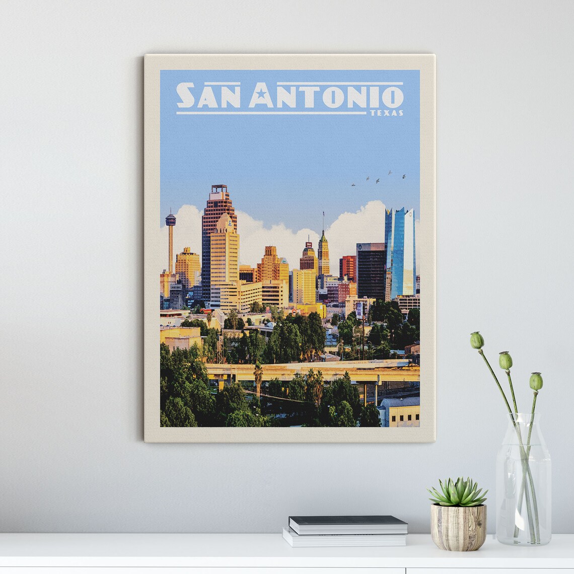 San Antonio Texas Print San Antonio Texas Wall Art San Etsy