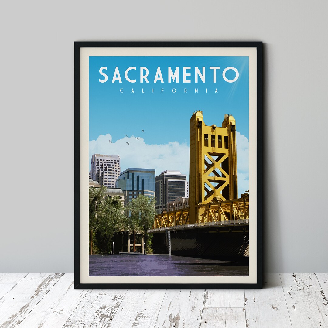 Sacramento Travel Poster Sacramento Print Sacramento Wall Etsy