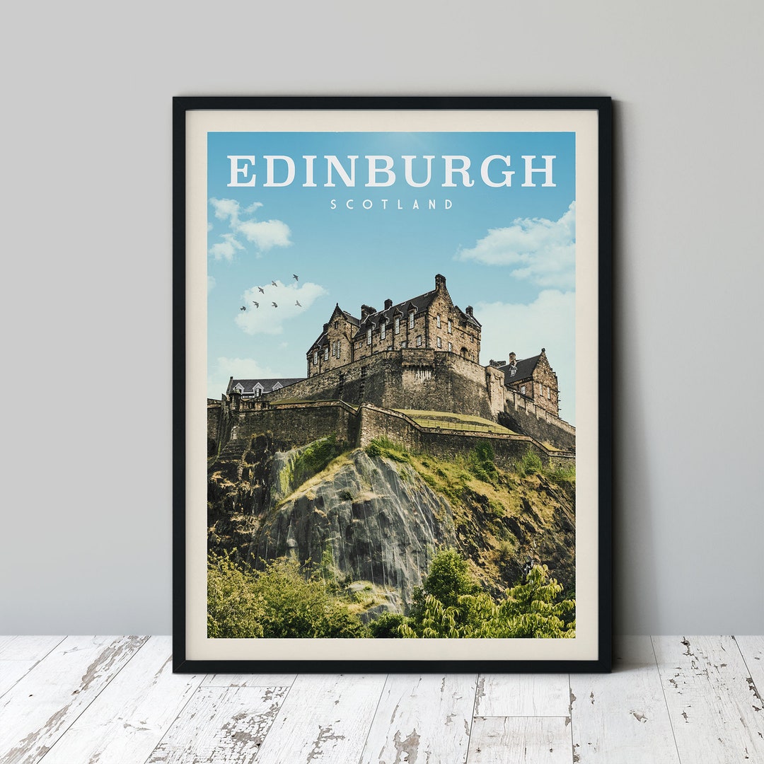 Edinburgh Scotland Travel Poster Edinburgh City Print - Etsy