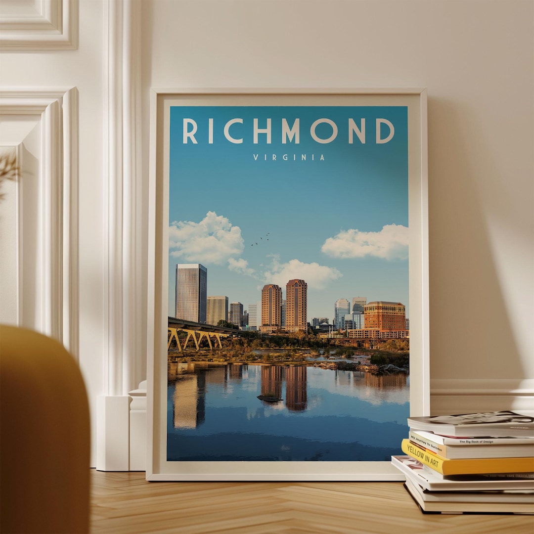 Richmond Virginia Print, Richmond Skyline Poster, Richmond Wall Art ...