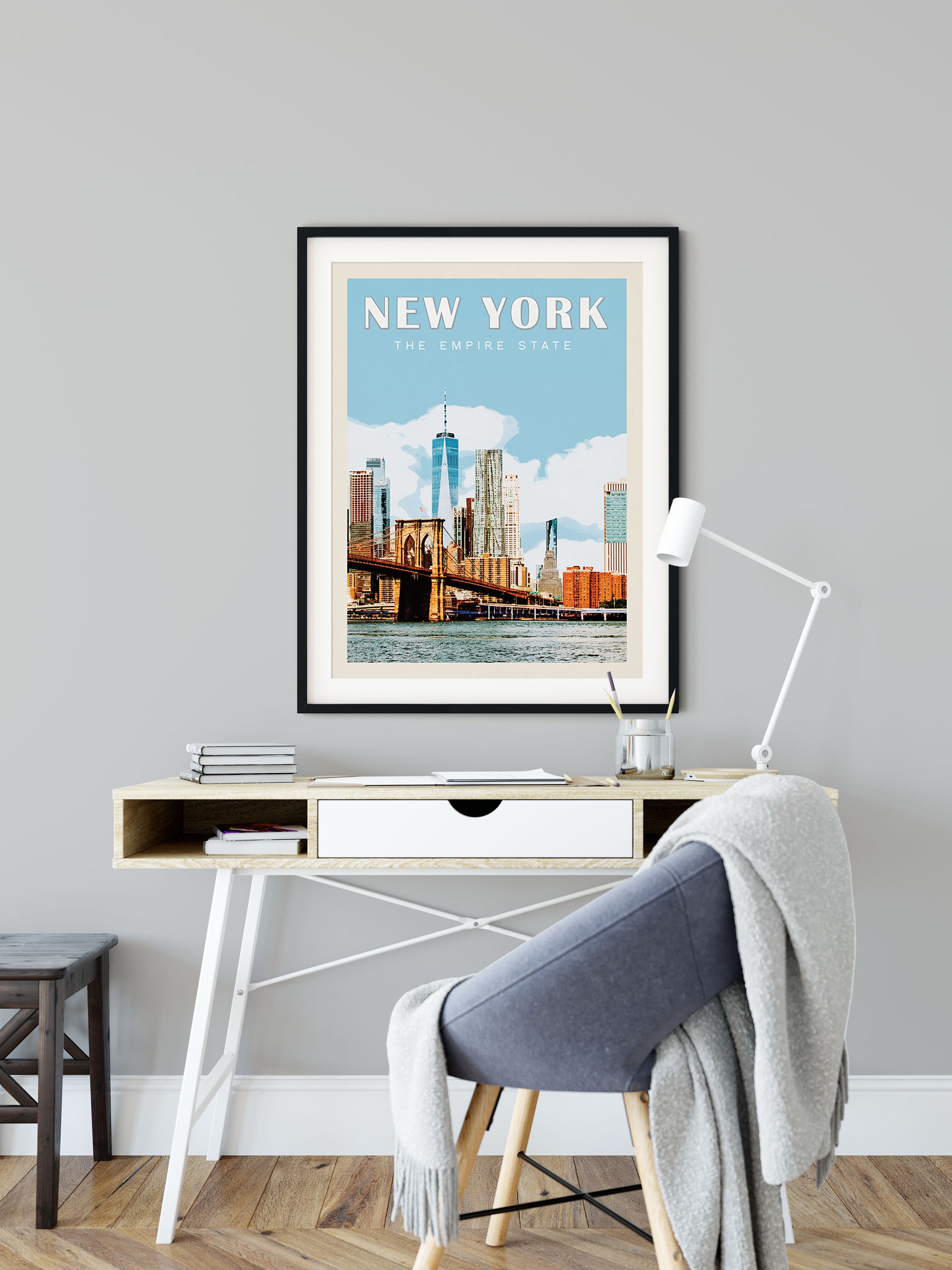 Discover New York City Wall Art, NYC Wall Art, New York Print, NY Skyline, NYC Print, New York Poster, Brooklyn Bridge Posters