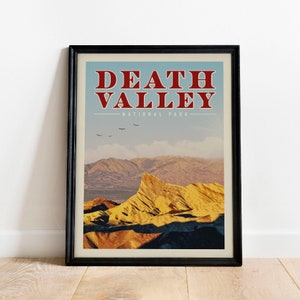 Death Valley Nationalpark Poster, Death Valley Nationalpark Poster | Vintage Nationalpark Poster | Camping Geschenk für Wanderer