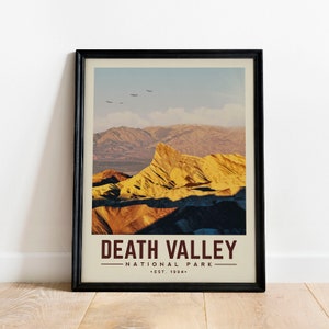 Death Valley Nationalpark Poster, Death Valley Minimalist Poster | Vintage Nationalpark Poster | National Park Art Cabochon Dekor