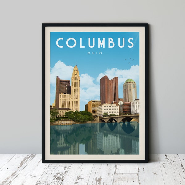 Columbus Ohio Wall Art Etsy