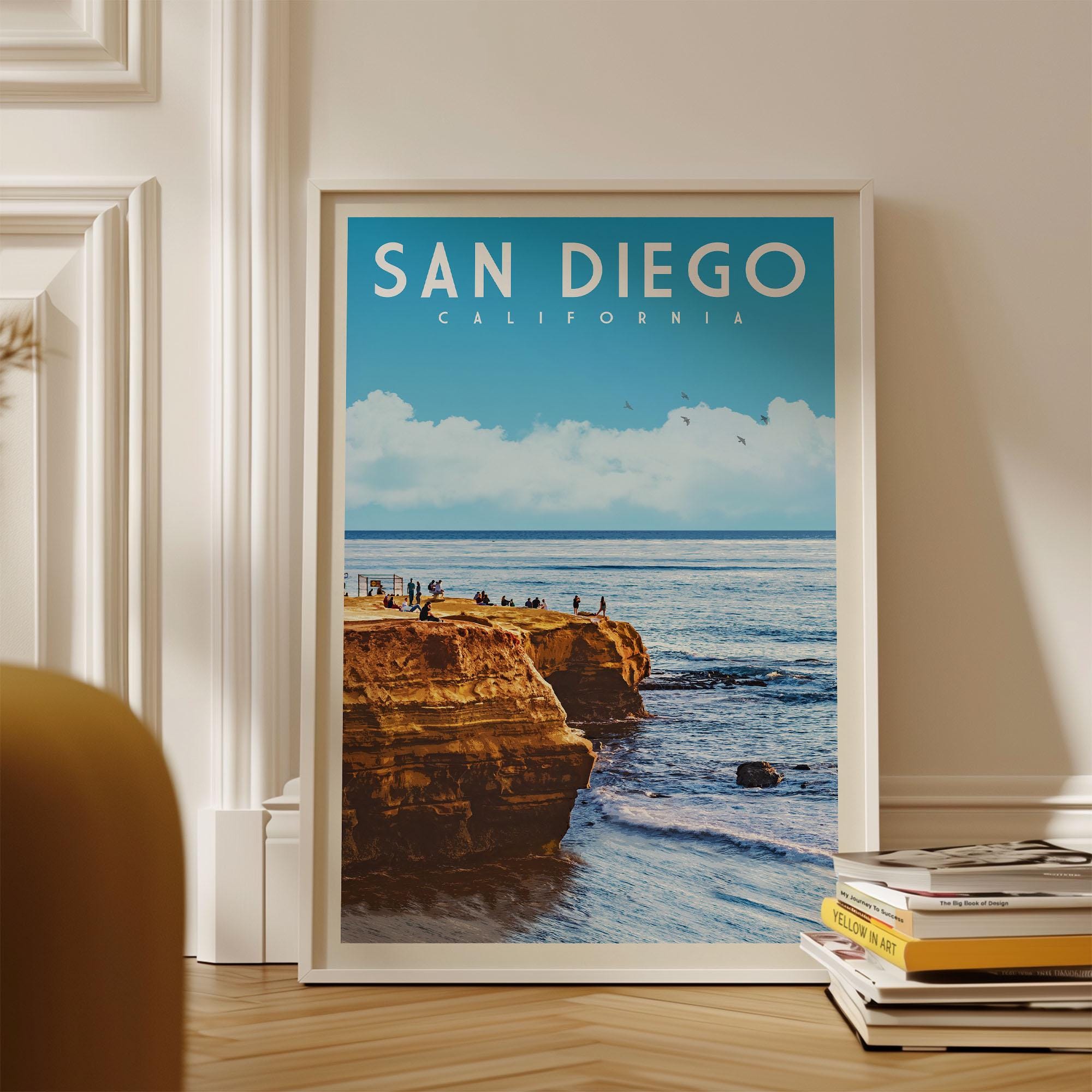San Diego Poster Print, San Diego Southern California Wall Art, Vintage ...