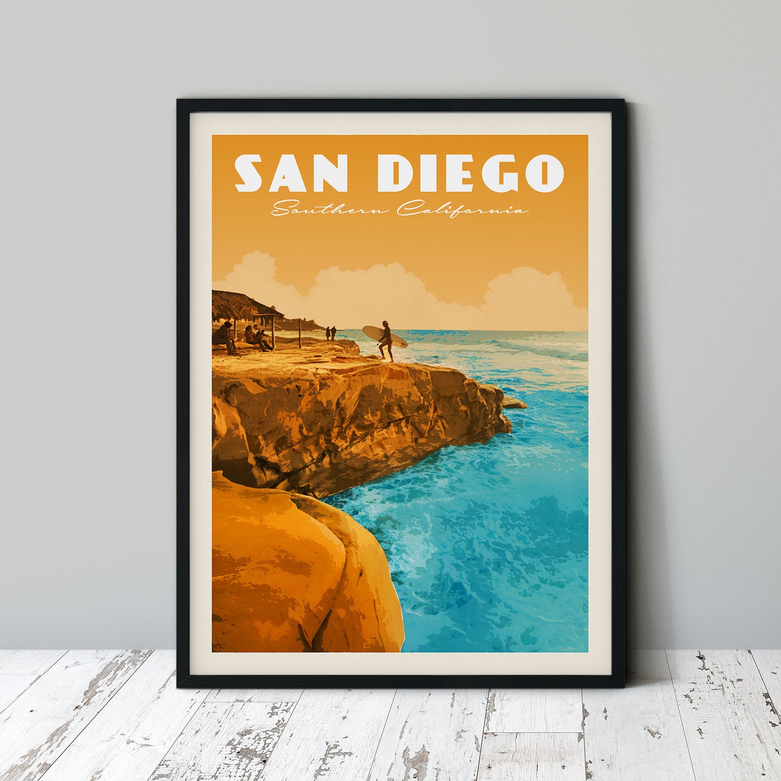 San Diego Art Print Southern California Poster San Diego - Etsy