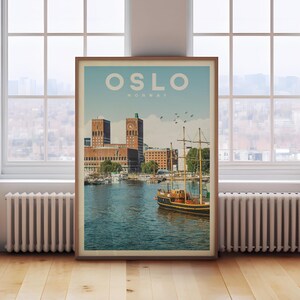 Oslo Norway Print, Oslo Travel Poster, Oslo Wall Art, Norway Gift, Norway Art, Oslo Canvas Print, Norway Home Decor, Norway Map
