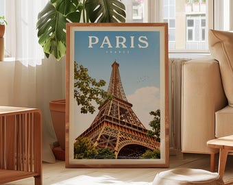Paris Eiffel Tower Print, Paris Poster, Paris Decor Vintage, Paris Wall Art, French Wall Art, Paris Gift