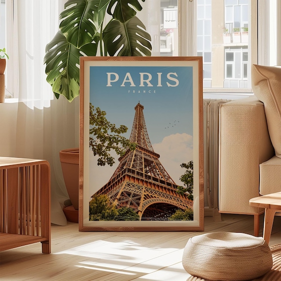 Paris Eiffel Tower Print, Paris Poster, Paris Decor Vintage, Paris Wall Art, French Wall Art, Paris Gift