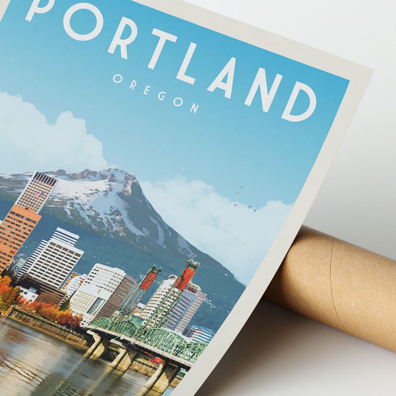 Portland Bridges Poster Portland Neighborhood Wall Art - Etsy