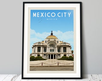 Mexico City Print, Mexico City Travel Poster, Mexico City Wall Art, Mexico City Gift, Mexico City Decor, Mexico City Map