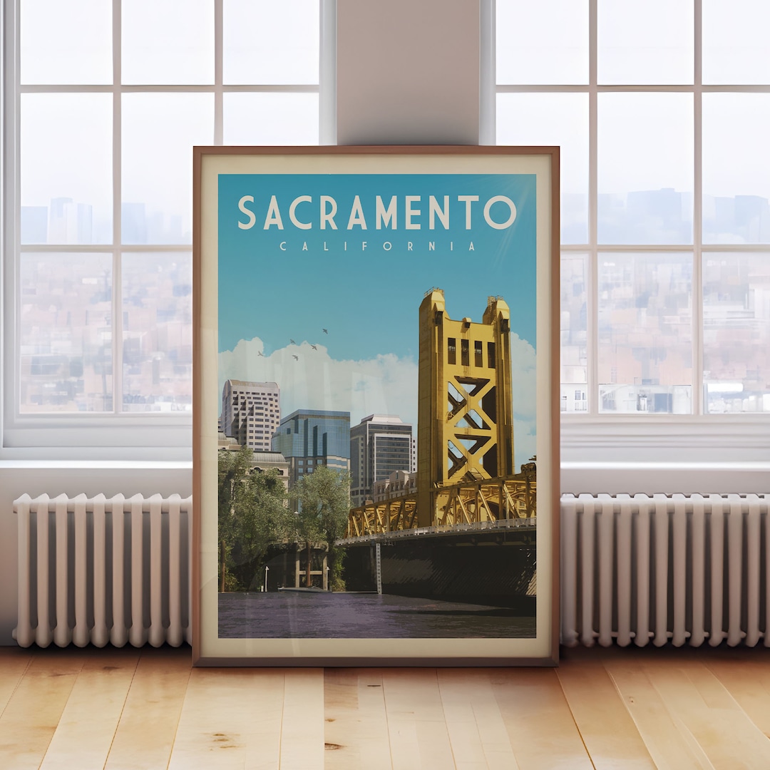 Sacramento Travel Poster, Sacramento Print, Sacramento Wall Art Canvas