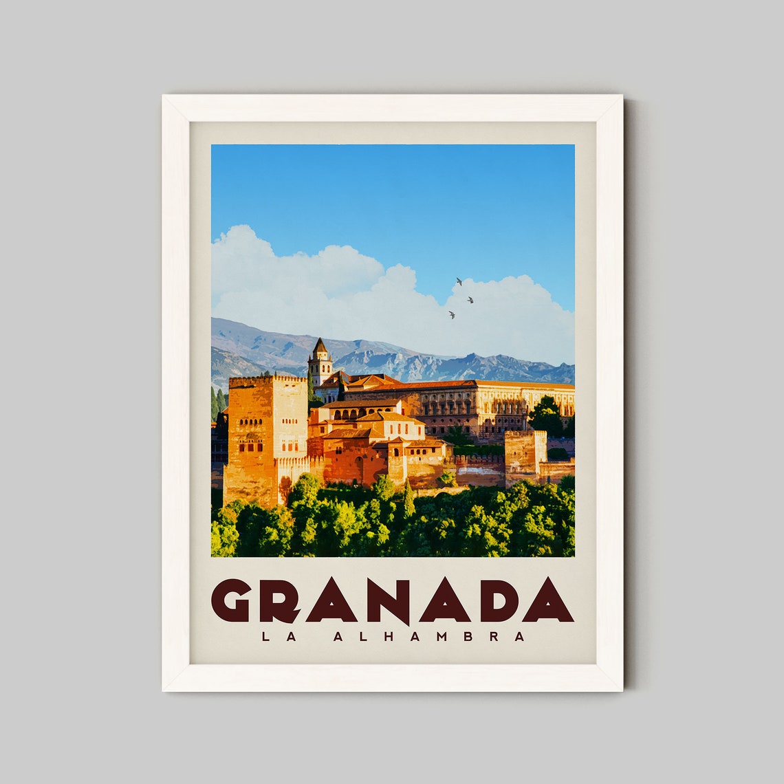 Granada Poster Spain Art Prints Granada Wall Art Granada Etsy