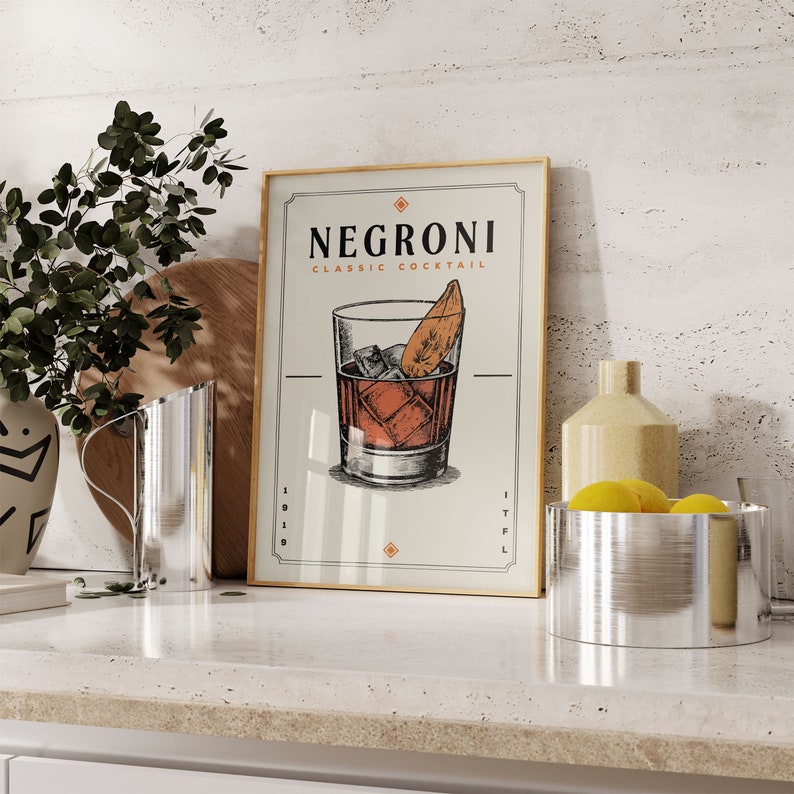 a picture of a glass of negro on a counter