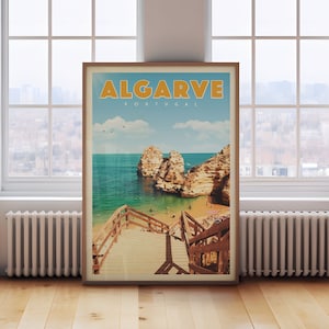 Print Algarve Coast, Portugal Art, Portugal Gift, Algarve Coast Poster, Algarve Coast Wall Art, Algarve Coast Decor, Portugal kaart