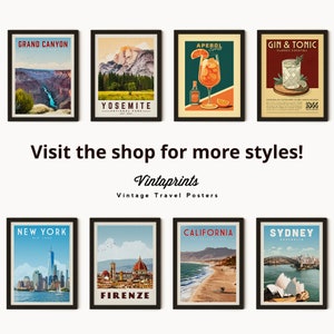 Aperol Spritz Print, Aperol Spritz Poster | Bar Cart Prints | Vintage Cocktail Poster Wall Art for Home Bar Cart image 10