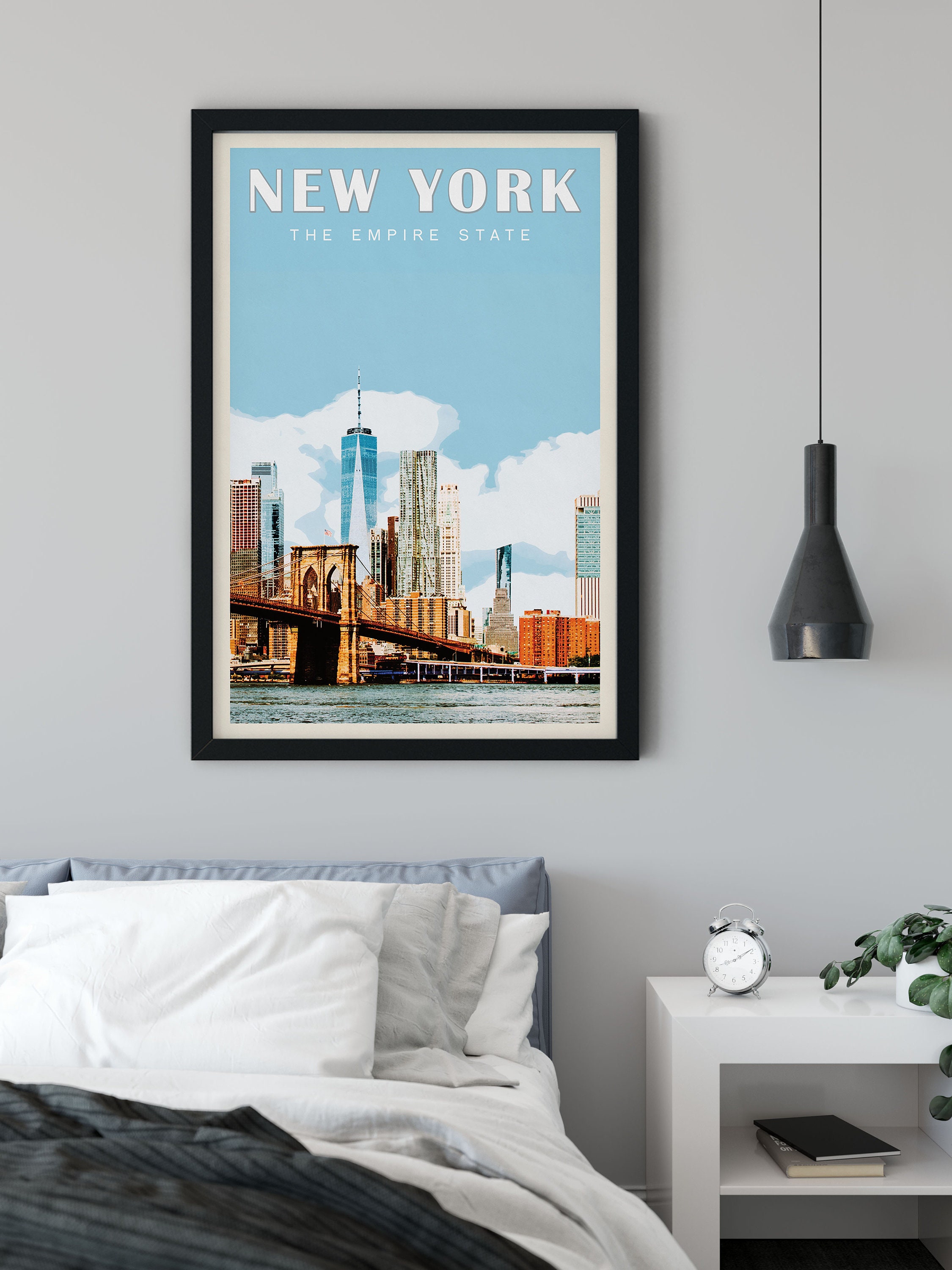 Discover New York City Wall Art, NYC Wall Art, New York Print, NY Skyline, NYC Print, New York Poster, Brooklyn Bridge Posters