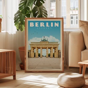 Berlin Vintage Wall Art, Germany Travel Wall Decor, World Traveler Art Deco Prints, Sentimental Gift For Traveller, Wanderlust Poster