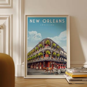 New Orleans Poster, New Orleans Druck, New Orleans Wandkunst, New Orleans Dekor, New Orleans Geschenk, New Orleans Reiseplakat, New Orleans Karte