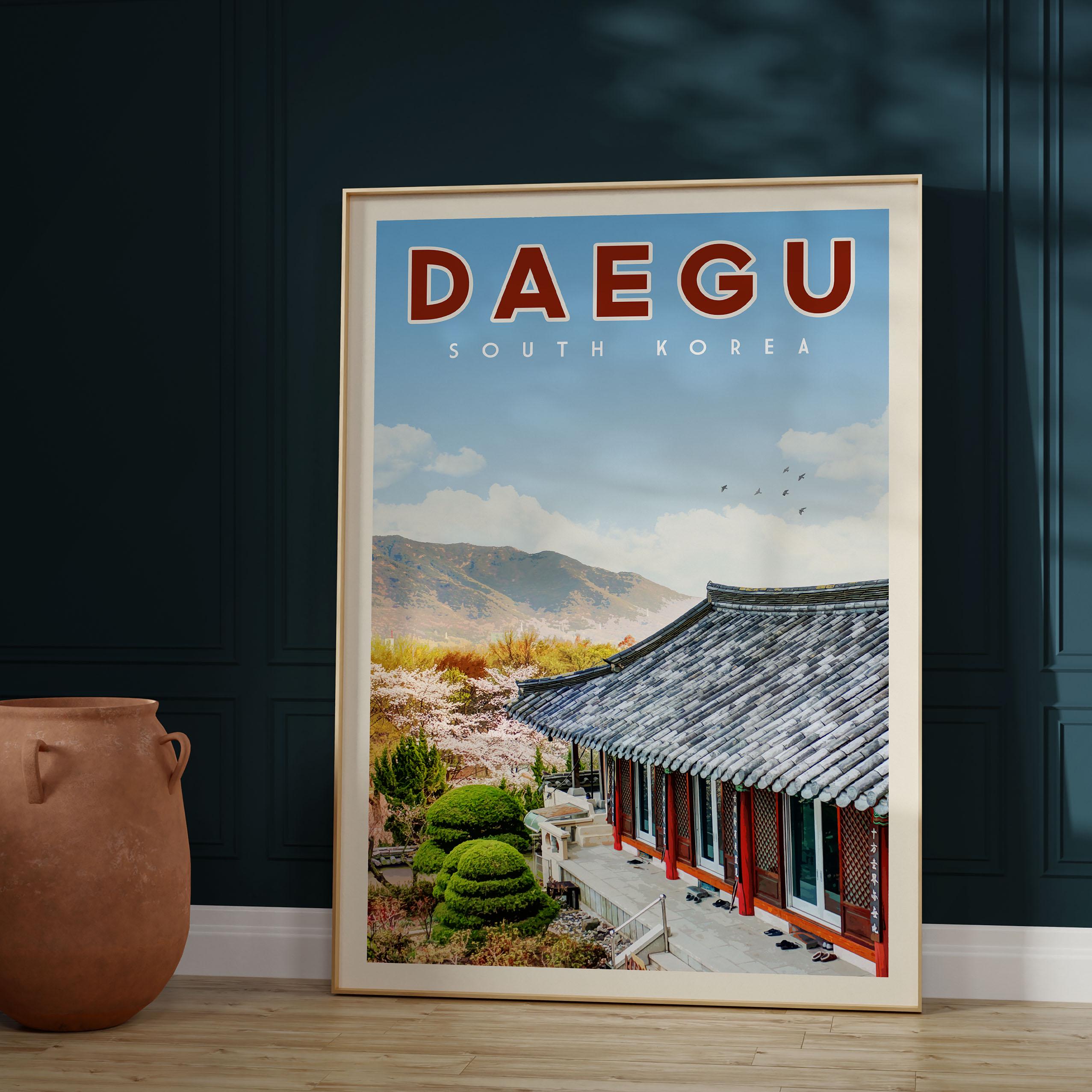 Daegu South Korea Poster, Daegu Print, South Korea Wall Art, Daegu ...