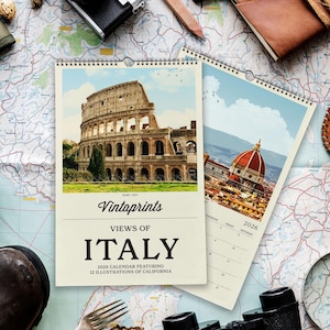 2026 Italy Wall Calendar, Italian Travel Calendar | 2026 Wall Calendar |  Florence, Rome, Amalfi, Milan, Venice Italian Gifts