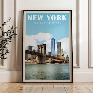 New York City Wall Art, New York Wall Decor, New York Print, NY Skyline, NYC Print, New York Poster, Brooklyn Bridge Poster, nyc Decor