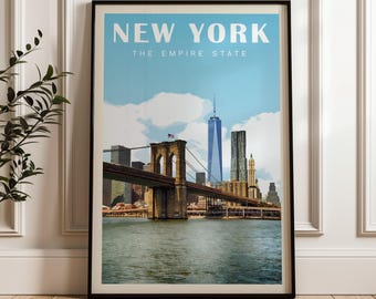 New York City Wall Art, New York Wall Decor, New York Print, NY Skyline, NYC Print, New York Poster, Brooklyn Bridge Poster, nyc Decor