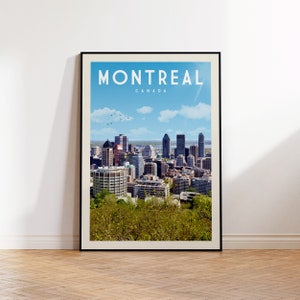 Montreal Travel Poster, Montreal Vintage Wall Art | Vintage Travel Poster | Montreal Print for Retro Canada Home Decor
