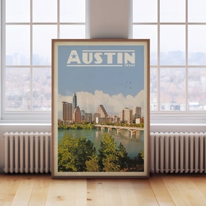 Austin Texas Print, Austin Texas Wall Art, ACL Poster, Austin Skyline, Texas Wall Art, Texas Poster