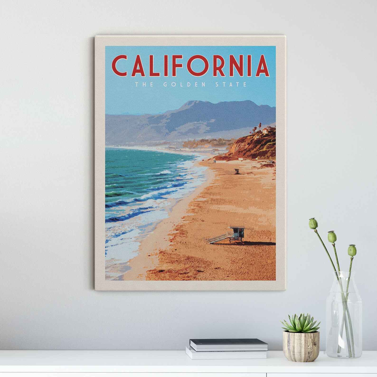 California Poster California Wall Art California Art Print Etsy