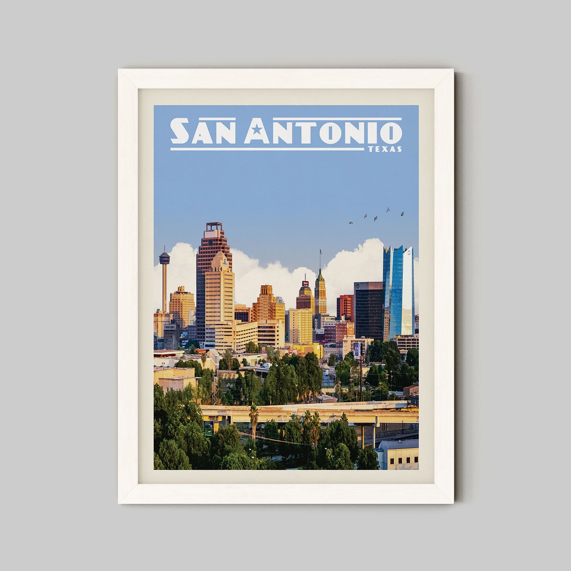 San Antonio Texas Print San Antonio Texas Wall Art San Etsy