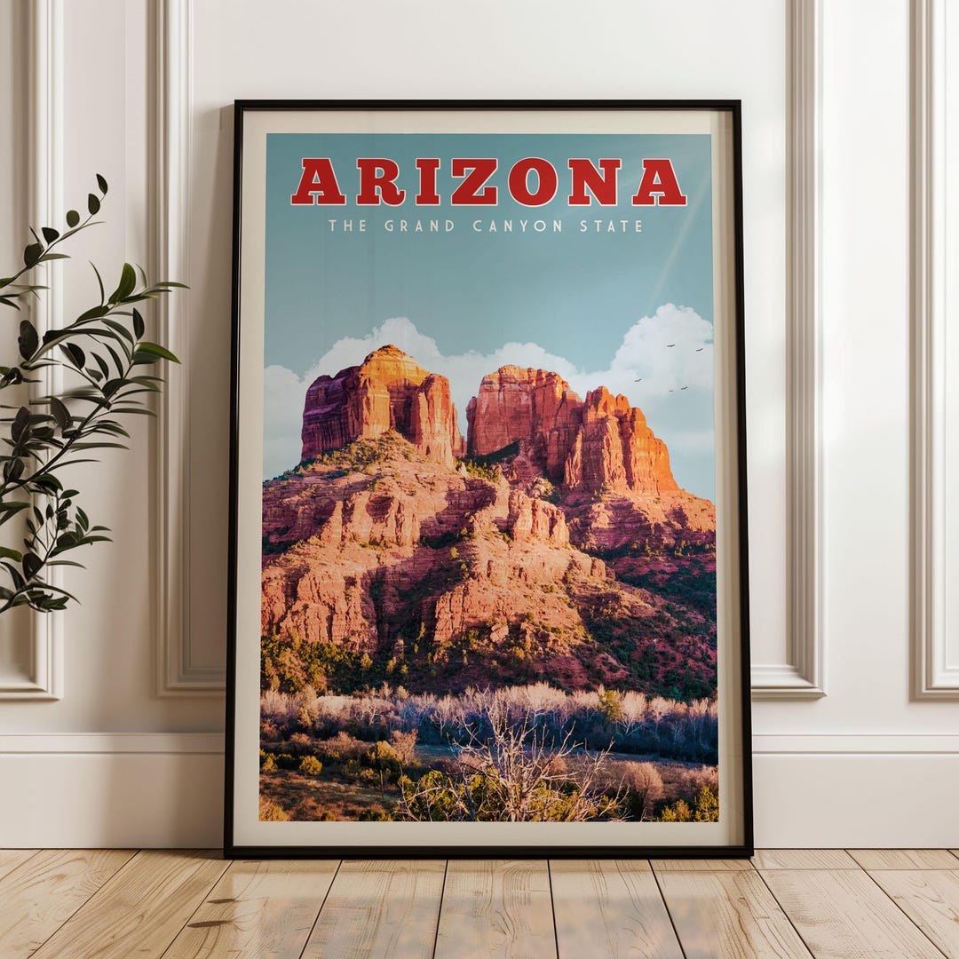Arizona Print Arizona Travel Poster Arizona Wall Art Arizona Gift 