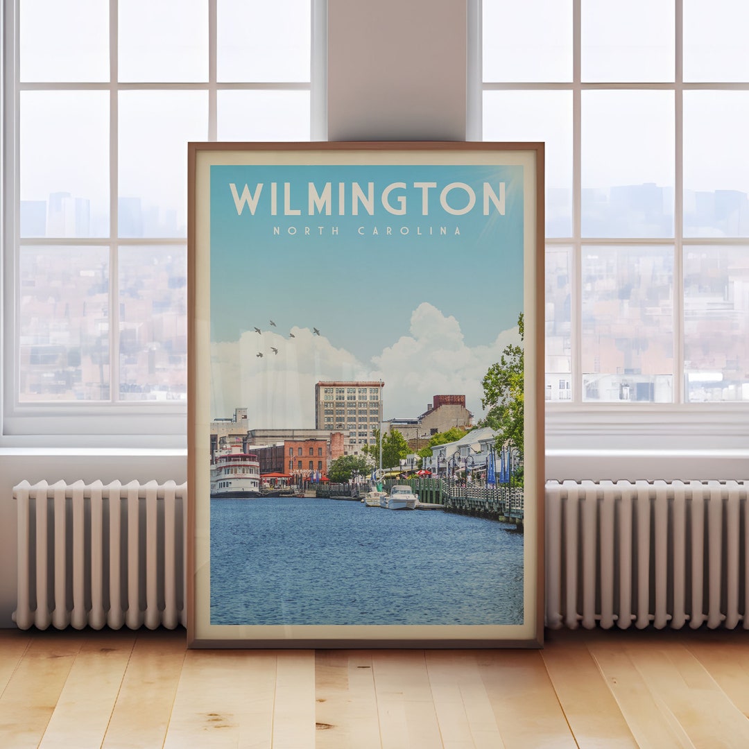 Wilmington Wall Art, Wilmington Art Print, Wilmington NC Travel Poster