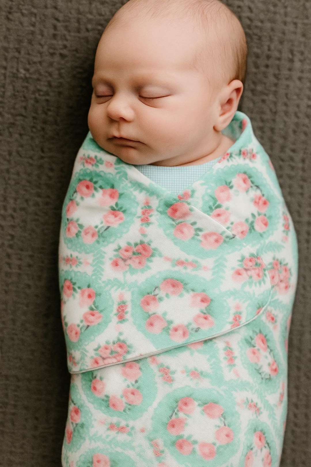 Winter Swaddle Wrap Triangle Pattern in Grey Blue and White Soft & Cozy for Babies main image 0