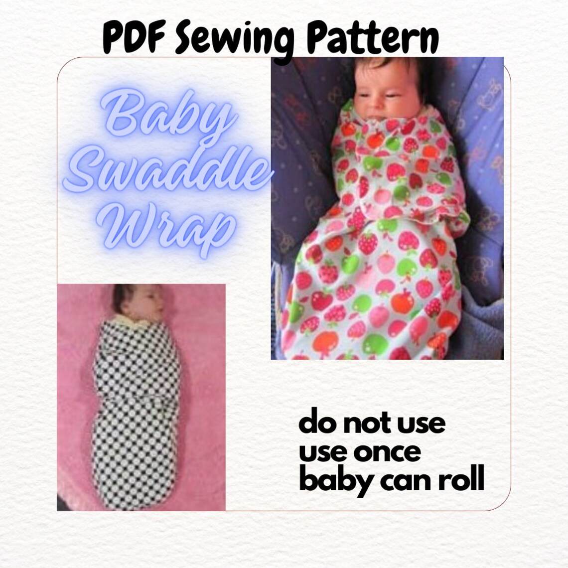 Swaddle Cocoon Snuggle Wrap for Newborn Baby Sewing Pattern Tutorial ...