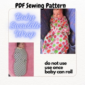 Swaddle Wrap for Baby Sewing Pattern PDF