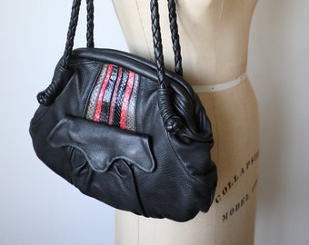 1980s Deerskin Leather Shoulder Bag