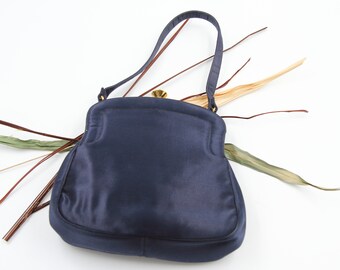 Navy evening bag with strap Clearance