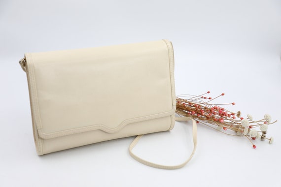 J. Miller Cream Clutch Handbag - image 1