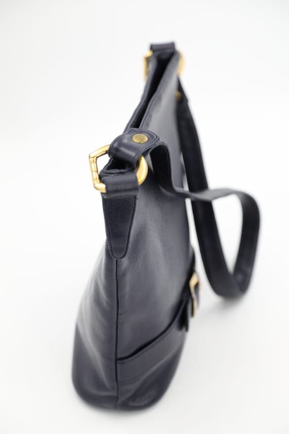 Koret Navy Leather Shoulder Bag - image 4